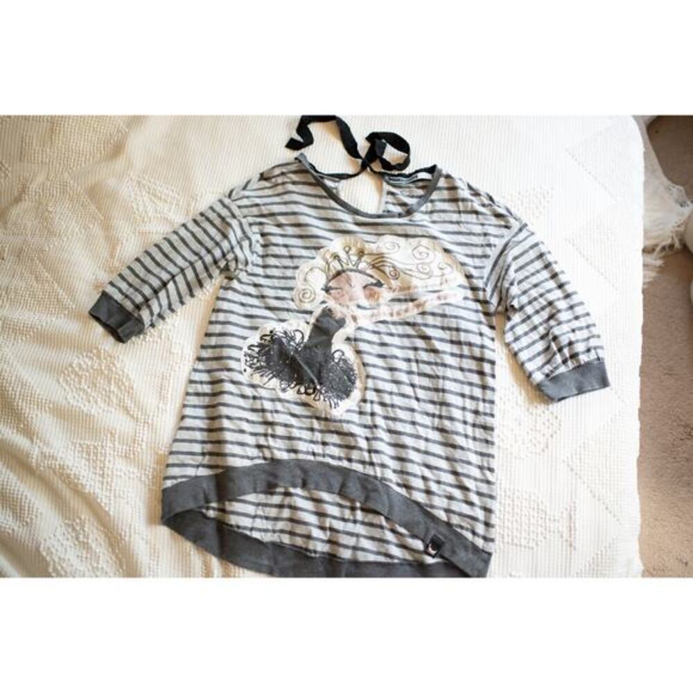 Vintage Y2K Max Mara SportMax Top M Graphic Ballet Ballerina Preppy